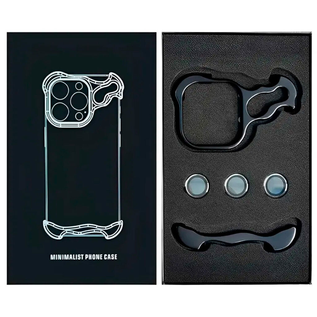 Чохол (накладка) Apple iPhone 17 Pro, Minimalist Metal, Чорний - № 3 Чохол (накладка) Apple iPhone 17 Pro, Minimalist Metal, Чорний - № 3