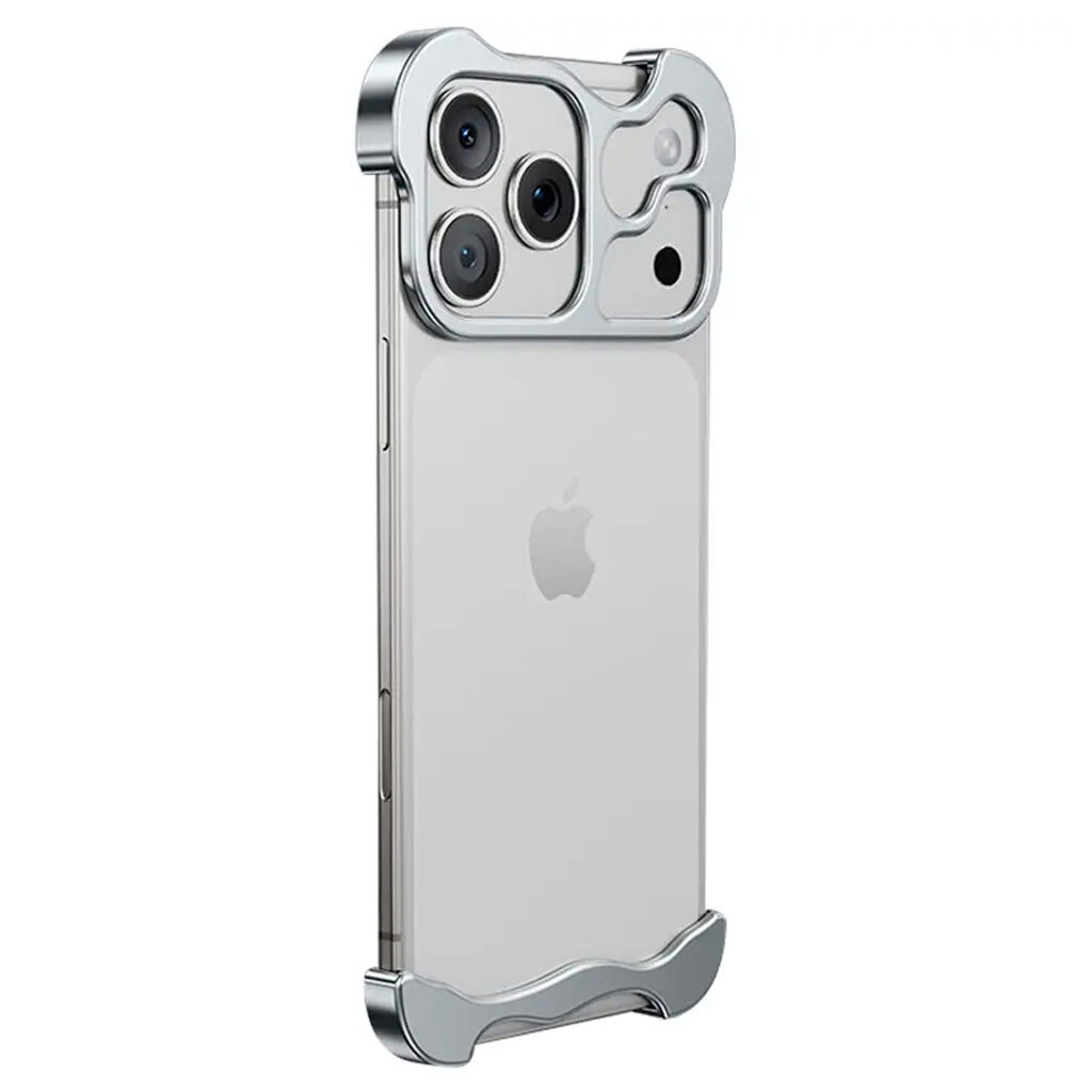 Чохол (накладка) Apple iPhone 17 Pro, Minimalist Metal, Срібний - № 1 Чохол (накладка) Apple iPhone 17 Pro, Minimalist Metal, Срібний - № 1