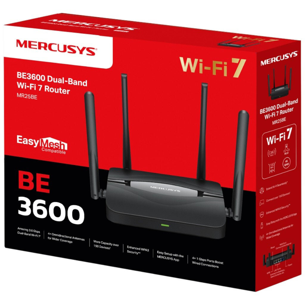 Беспроводной маршрутизатор Mercusys MR25BE, Черный - № 8 Беспроводной маршрутизатор Mercusys MR25BE, Черный - № 8