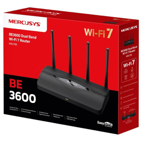 Беспроводной маршрутизатор Mercusys MR27BE, Черный - № 3 Беспроводной маршрутизатор Mercusys MR27BE, Черный - № 3