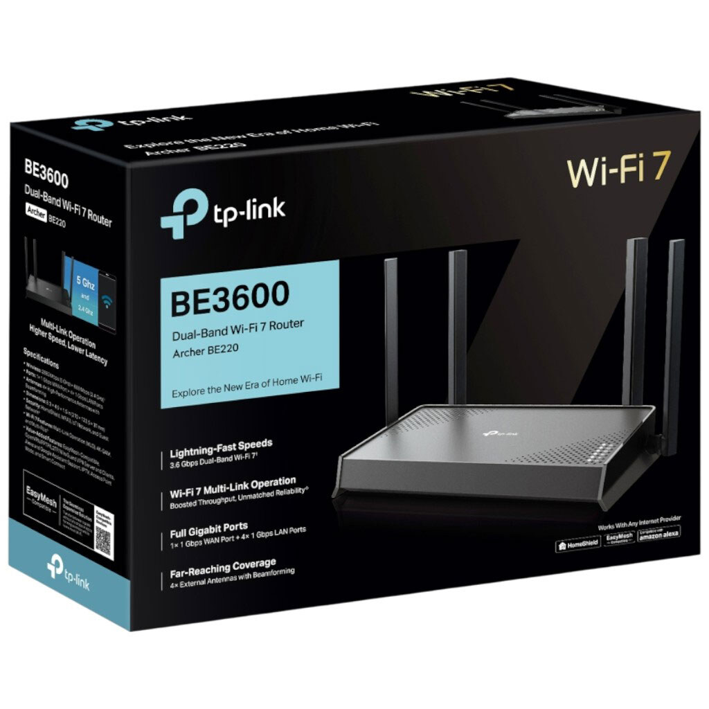 Беспроводной маршрутизатор TP-Link Archer BE220, Черный - № 9 Беспроводной маршрутизатор TP-Link Archer BE220, Черный - № 9