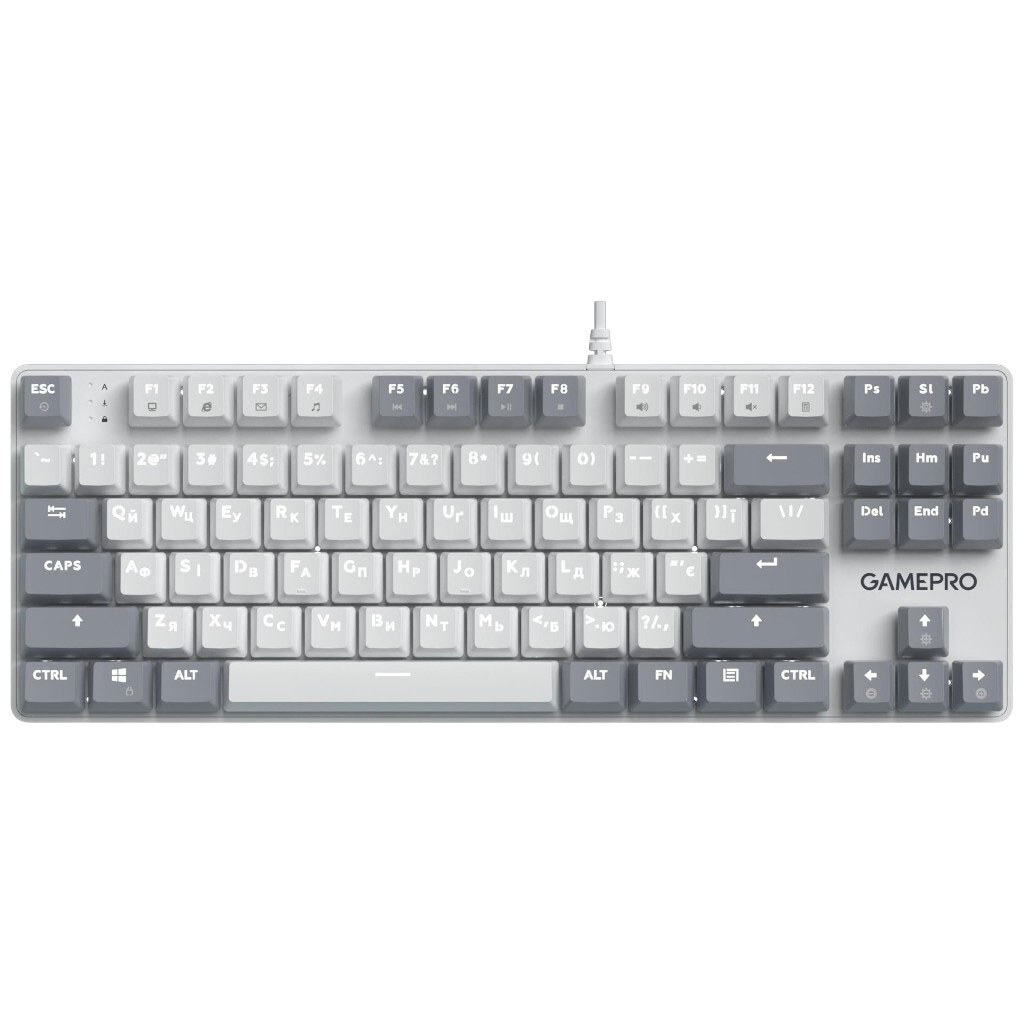 Клавиатура GamePro Genesis Metallic MK110W Outemu, Белый - № 1 Клавиатура GamePro Genesis Metallic MK110W Outemu, Белый - № 1