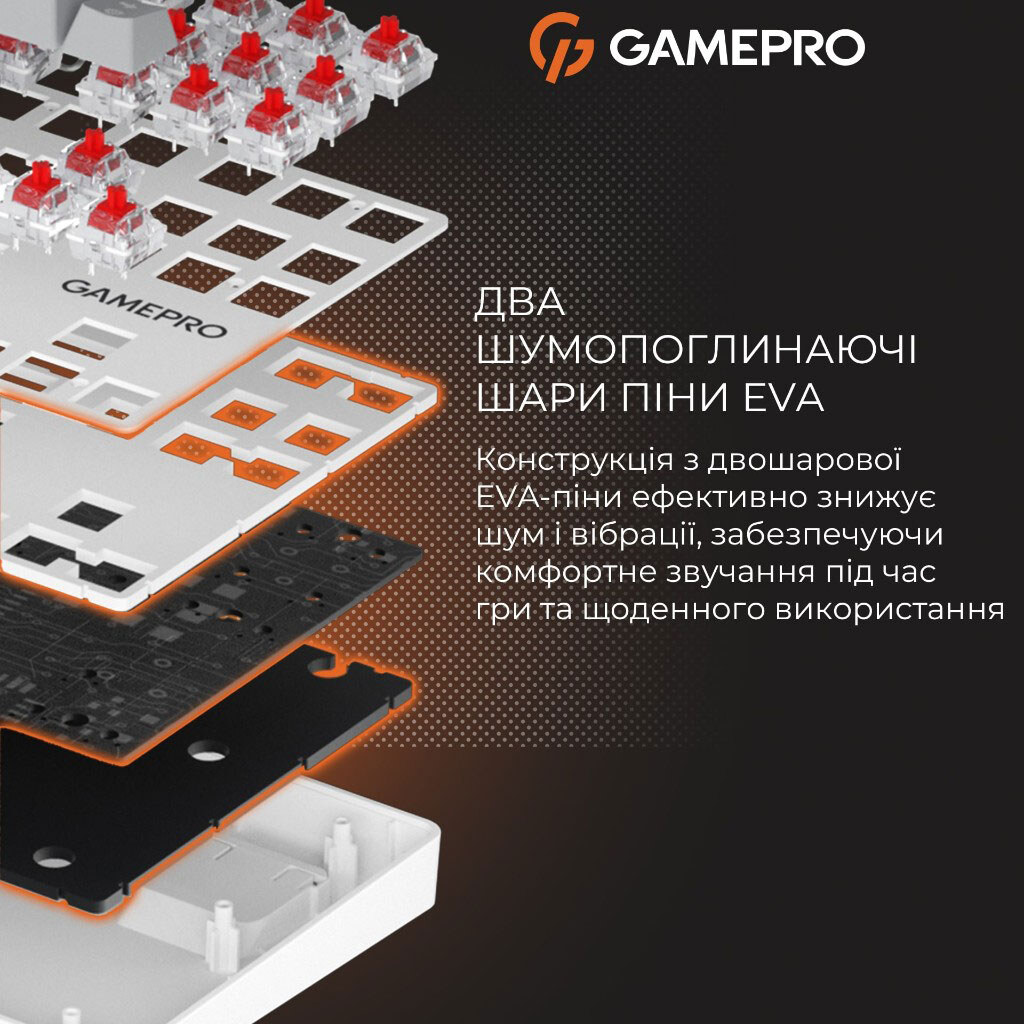 Клавиатура GamePro Genesis Metallic MK110W Outemu, Белый - № 11 Клавиатура GamePro Genesis Metallic MK110W Outemu, Белый - № 11