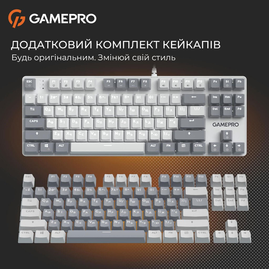 Клавиатура GamePro Genesis Metallic MK110W Outemu, Белый - № 15 Клавиатура GamePro Genesis Metallic MK110W Outemu, Белый - № 15