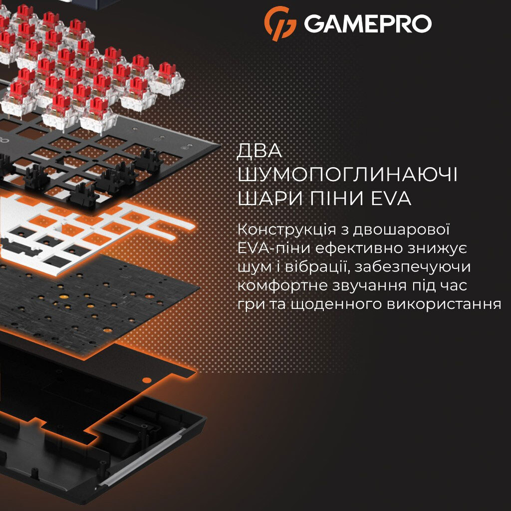 Клавиатура GamePro Genesis Metallic MK144B Outemu, Черный - № 10 Клавиатура GamePro Genesis Metallic MK144B Outemu, Черный - № 10