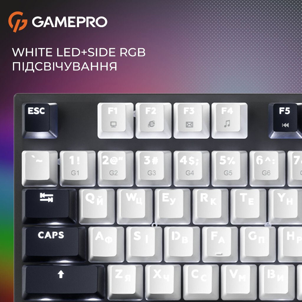 Клавиатура GamePro Genesis Metallic MK144B Outemu, Черный - № 17 Клавиатура GamePro Genesis Metallic MK144B Outemu, Черный - № 17