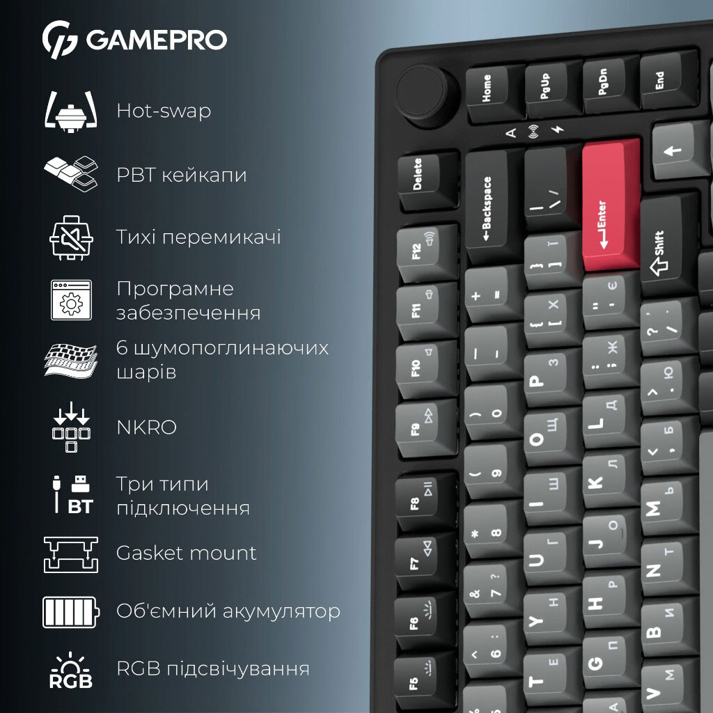 Клавиатура GamePro Asgard Yord Keychron Super, Черный - № 20 Клавиатура GamePro Asgard Yord Keychron Super, Черный - № 20