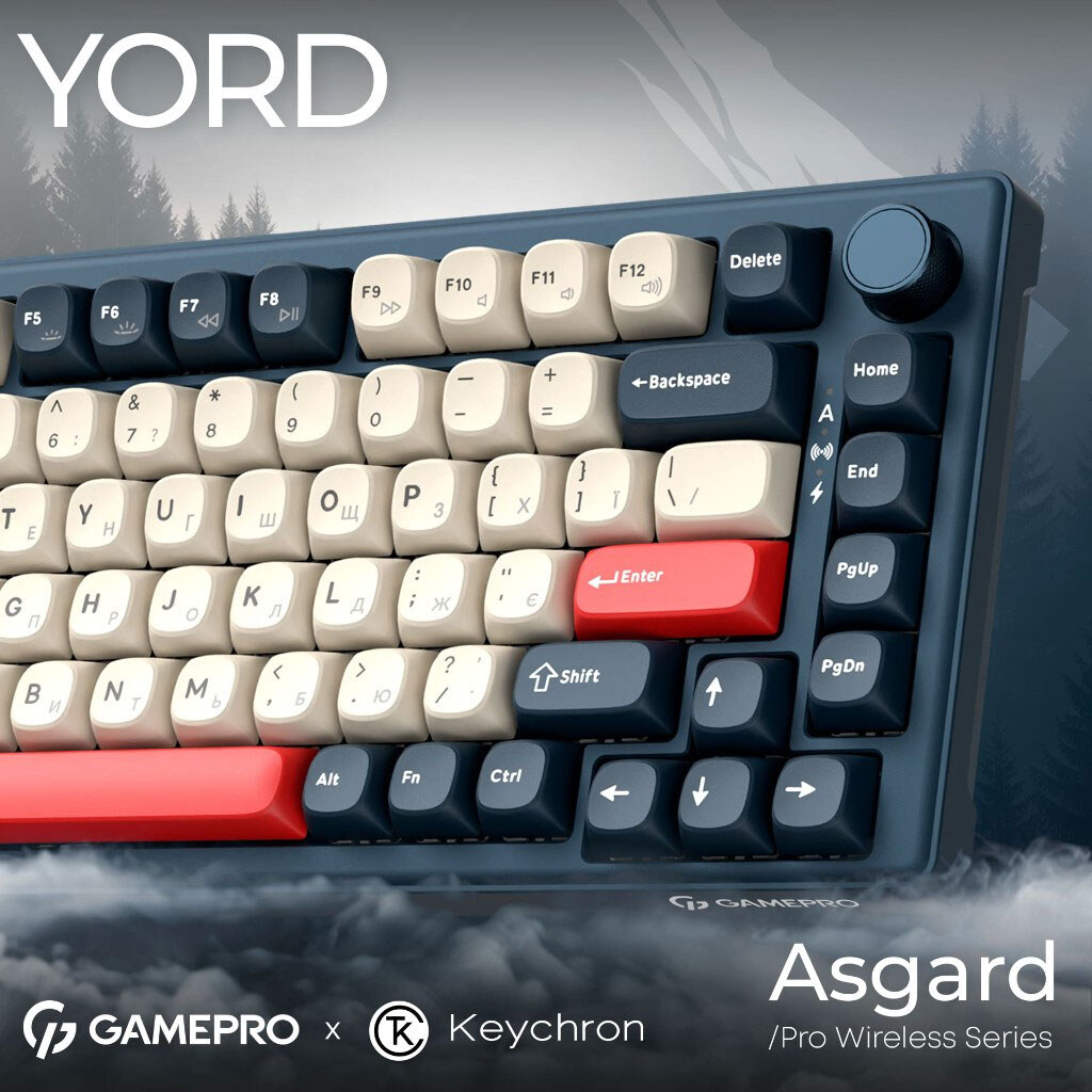 Клавіатура GamePro Asgard Yord Keychron Super, Синій - № 6 Клавіатура GamePro Asgard Yord Keychron Super, Синій - № 6
