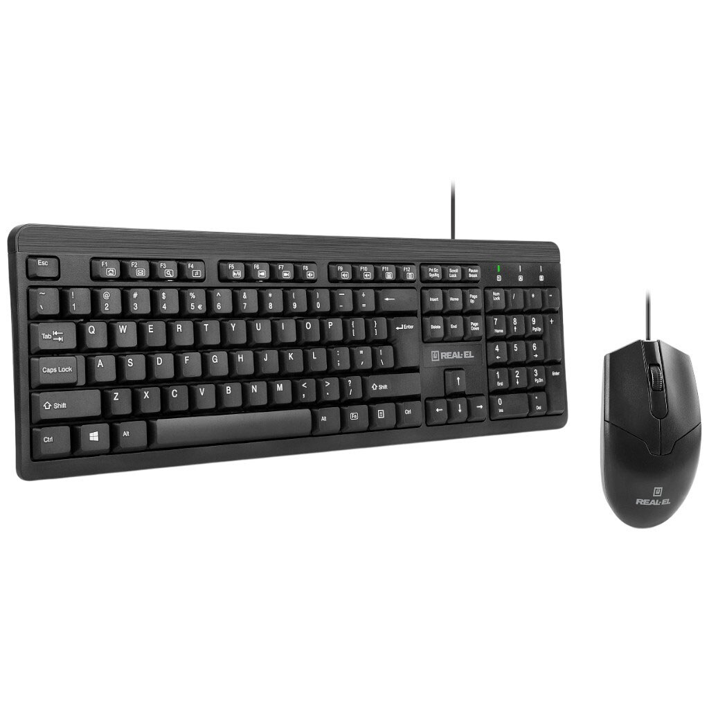 Клавиатура и мышь REAL-EL Standard 504 Kit, Черный - № 4 Клавиатура и мышь REAL-EL Standard 504 Kit, Черный - № 4