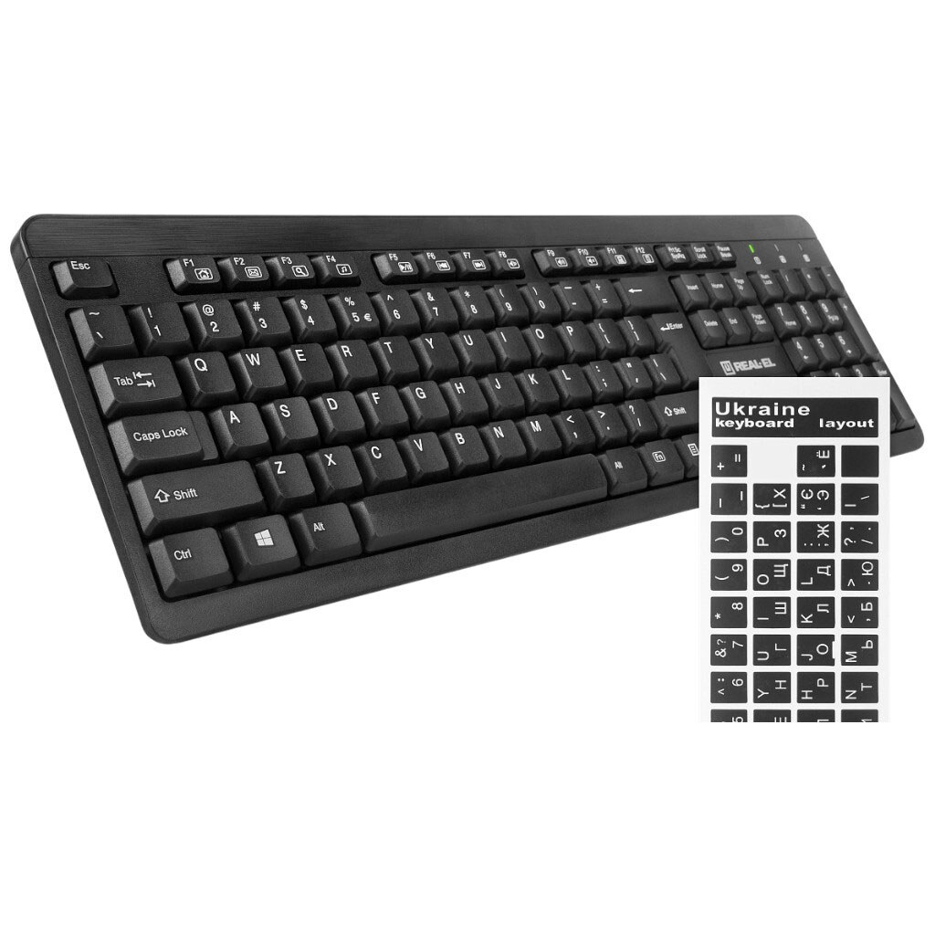 Клавиатура и мышь REAL-EL Standard 504 Kit, Черный - № 7 Клавиатура и мышь REAL-EL Standard 504 Kit, Черный - № 7