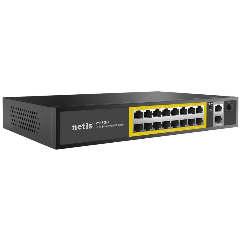 Коммутатор Netis P116GH, Черный - № 2 Коммутатор Netis P116GH, Черный - № 2