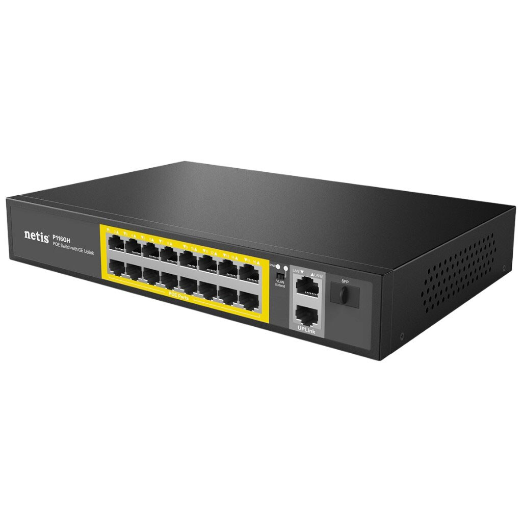 Коммутатор Netis P116GH, Черный - № 3 Коммутатор Netis P116GH, Черный - № 3