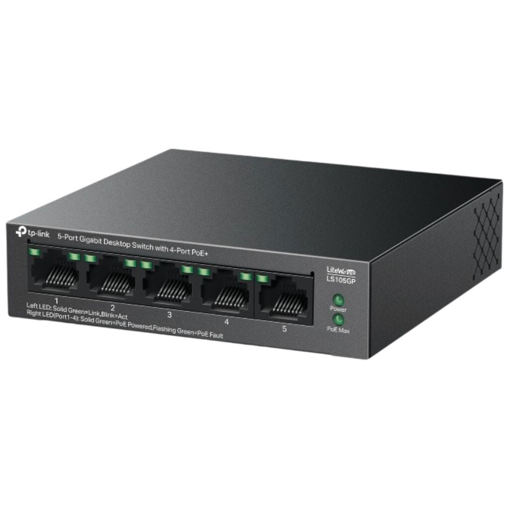 Коммутатор TP-Link LS105GP, Черный - № 2 Коммутатор TP-Link LS105GP, Черный - № 2