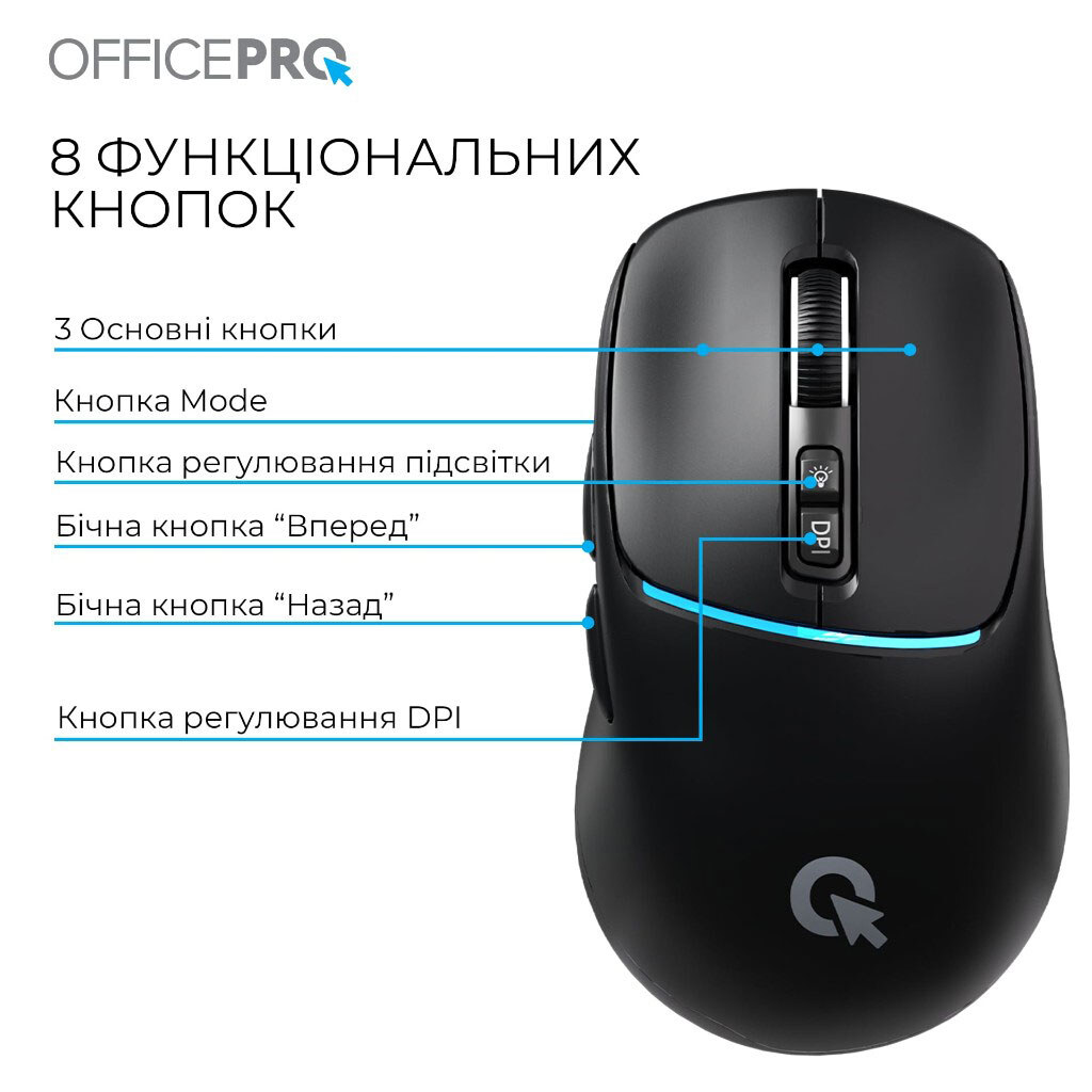 Мышь OfficePro M468B, OfficePro, Черный - № 10 Мышь OfficePro M468B, OfficePro, Черный - № 10