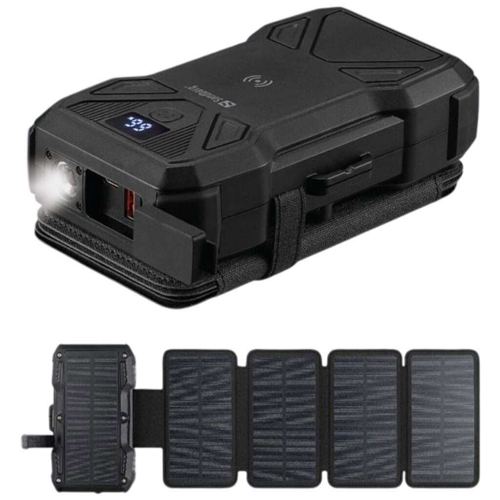 Портативная батарея (Power Bank) Sandberg Solar 5-Panel Powerbank 421-06, 27000 mAh, Черный - № 11 Портативная батарея (Power Bank) Sandberg Solar 5-Panel Powerbank 421-06, 27000 mAh, Черный - № 11