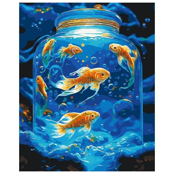 Картина по номерам с красками металлик "Подводный мир", 40х50 см, Origami - № 1 Картина по номерам с красками металлик "Подводный мир", 40х50 см, Origami - № 1