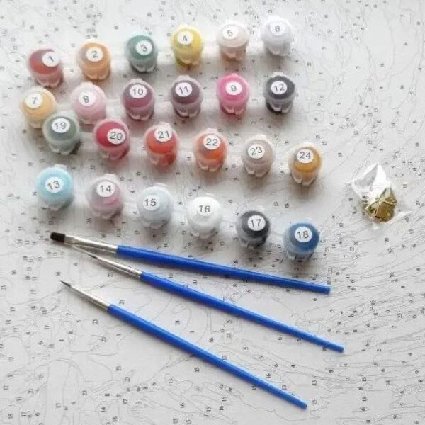 Картина по номерам с красками металлик "Подводный мир", 40х50 см, Origami - № 2 Картина по номерам с красками металлик "Подводный мир", 40х50 см, Origami - № 2