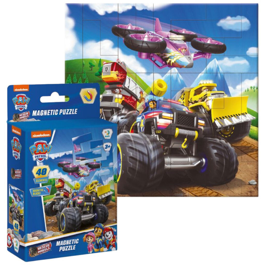 Магнитный пазл на 40 элементов «Колеса», Dodo - № 2 Магнитный пазл на 40 элементов «Колеса», Dodo - № 2