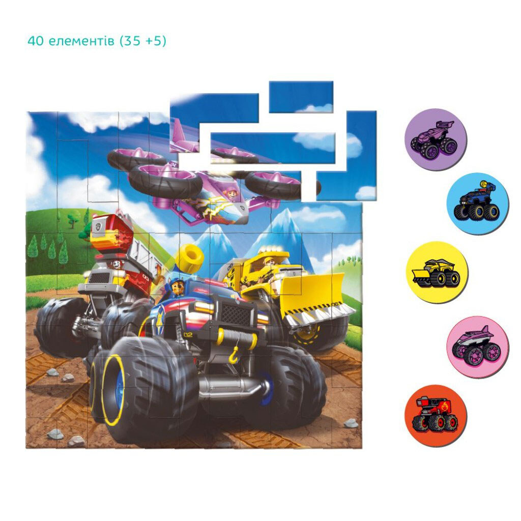 Магнитный пазл на 40 элементов «Колеса», Dodo - № 3 Магнитный пазл на 40 элементов «Колеса», Dodo - № 3