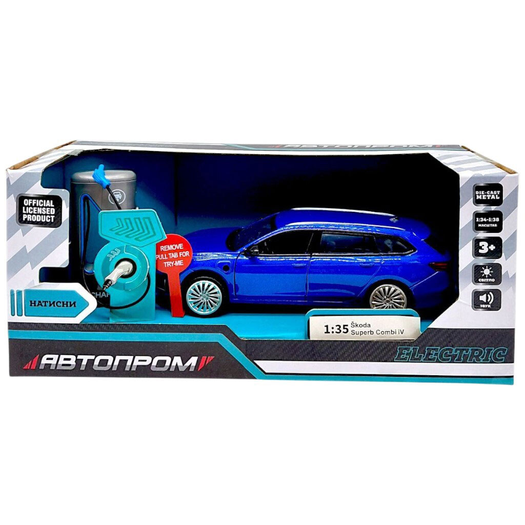 Машина металева 1:36 "Skoda Superb IV Combi", Автопром - № 1 Машина металева 1:36 "Skoda Superb IV Combi", Автопром - № 1