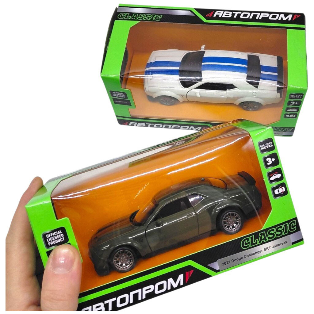 Машина металева "Dodge Challenger", болотний, Автопром - № 3 Машина металева "Dodge Challenger", болотний, Автопром - № 3