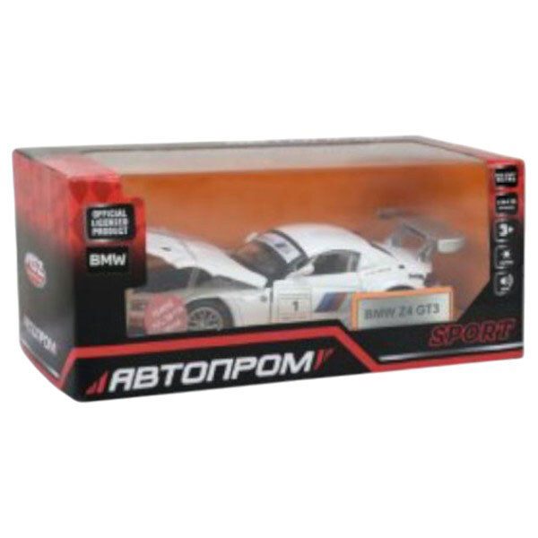 Машина металлическая 1:32 "BMW Z4 GT3", капот, батар., свет, звук, откр. дверь, кор. 18x9x8см, Автопром - № 2 Машина металлическая 1:32 "BMW Z4 GT3", капот, батар., свет, звук, откр. дверь, кор. 18x9x8см, Автопром - № 2