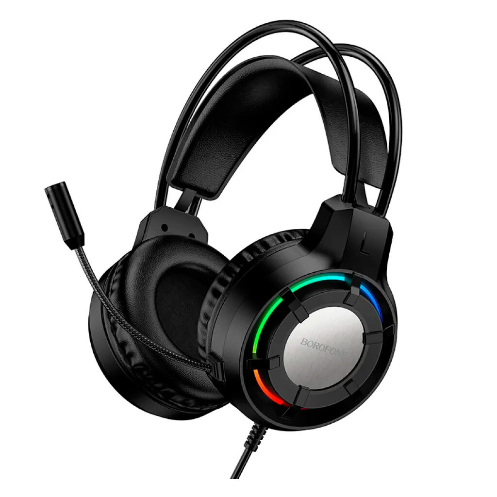 Навушники Borofone BO112 Wave, З мікрофоном, Чорний - № 1 Навушники Borofone BO112 Wave, З мікрофоном, Чорний - № 1