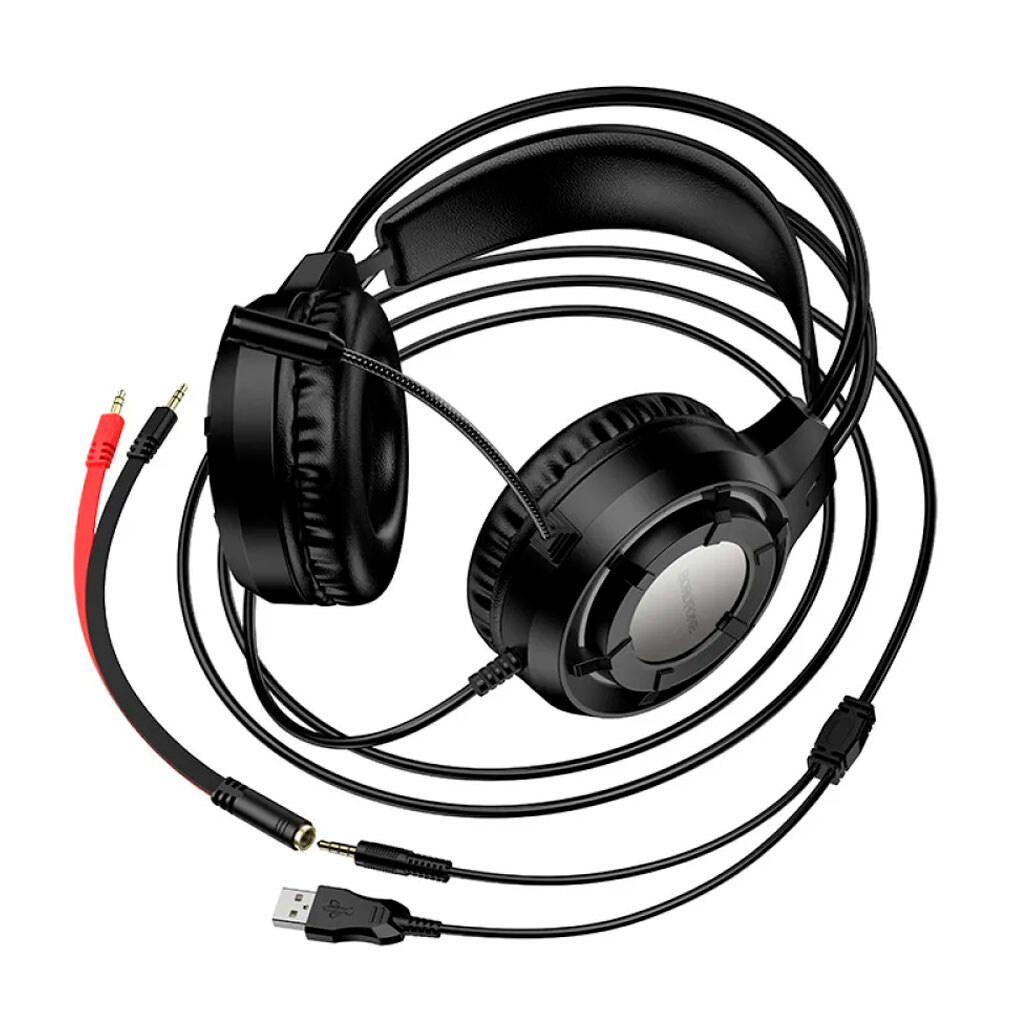 Навушники Borofone BO112 Wave, З мікрофоном, Чорний - № 4 Навушники Borofone BO112 Wave, З мікрофоном, Чорний - № 4