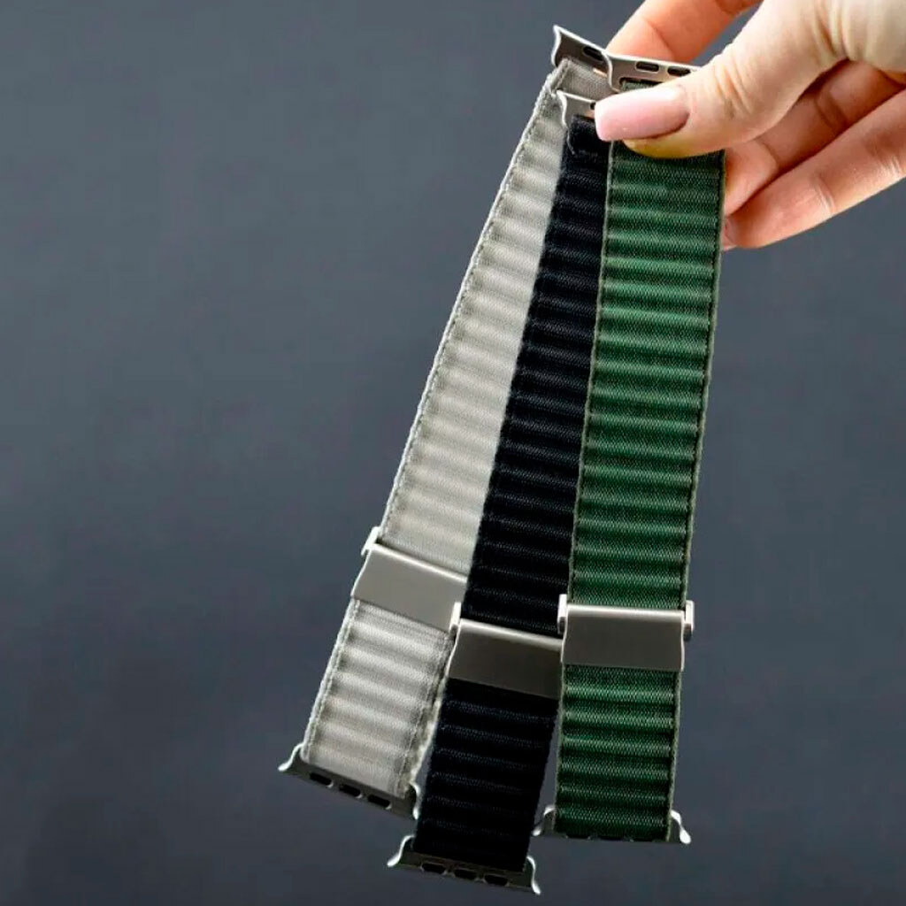 Ремінець Apple Watch 38 / Watch 40, Nylon Ocean Band, Чорний - № 2 Ремінець Apple Watch 38 / Watch 40, Nylon Ocean Band, Чорний - № 2