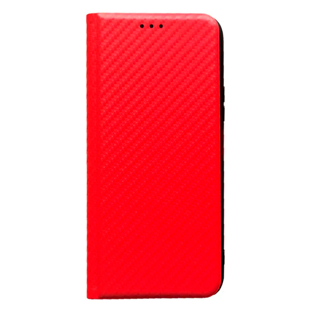 Чехол (книжка) Xiaomi Poco C71 / Redmi A5, Carbon Case, Красный - № 1 Чехол (книжка) Xiaomi Poco C71 / Redmi A5, Carbon Case, Красный - № 1