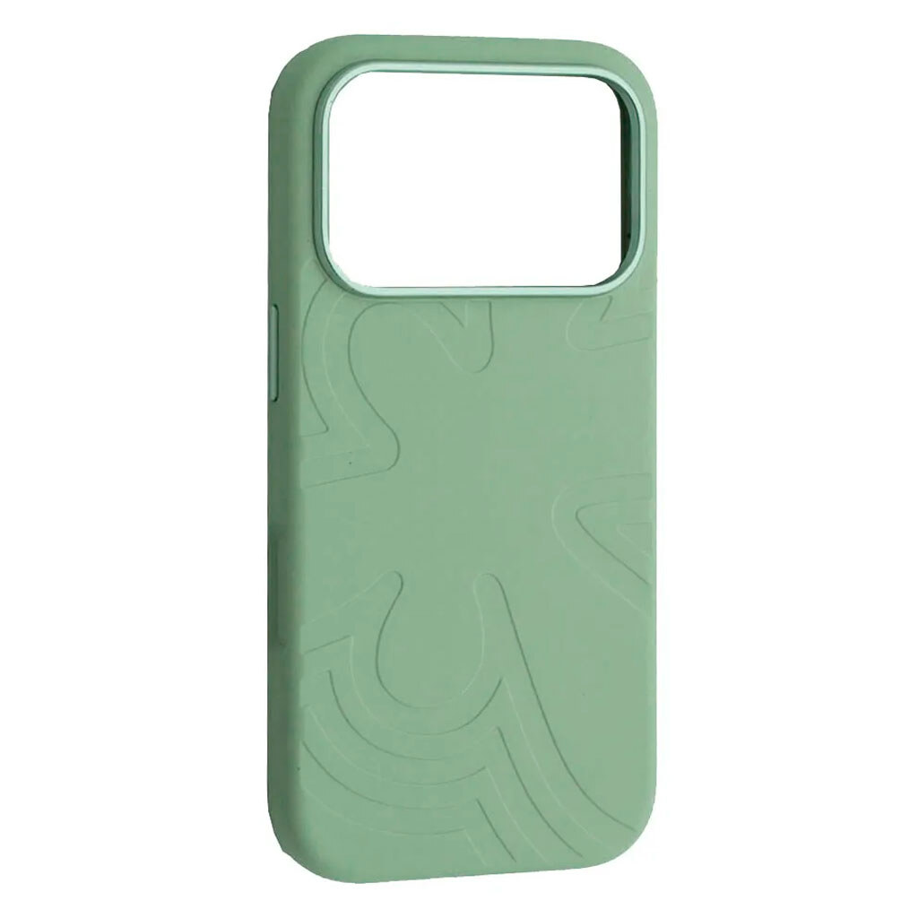 Чохол (накладка) Apple iPhone 17 Pro Max, Flower Liquid, Qingshan Jade, MagSafe, Зелений - № 1 Чохол (накладка) Apple iPhone 17 Pro Max, Flower Liquid, Qingshan Jade, MagSafe, Зелений - № 1