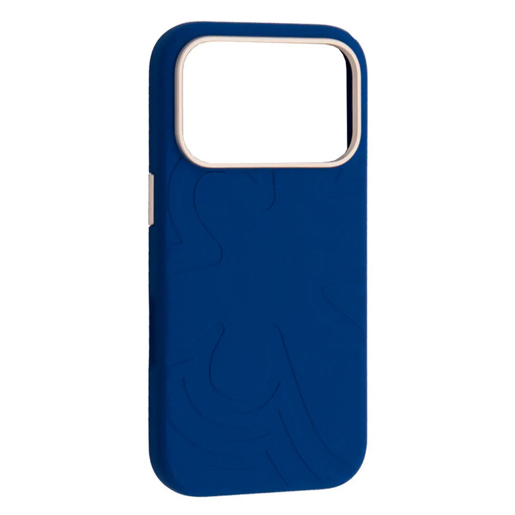 Чехол (накладка) Apple iPhone 17 Pro Max, Flower Liquid, MagSafe, Quiet Blue, Синий - № 1 Чехол (накладка) Apple iPhone 17 Pro Max, Flower Liquid, MagSafe, Quiet Blue, Синий - № 1