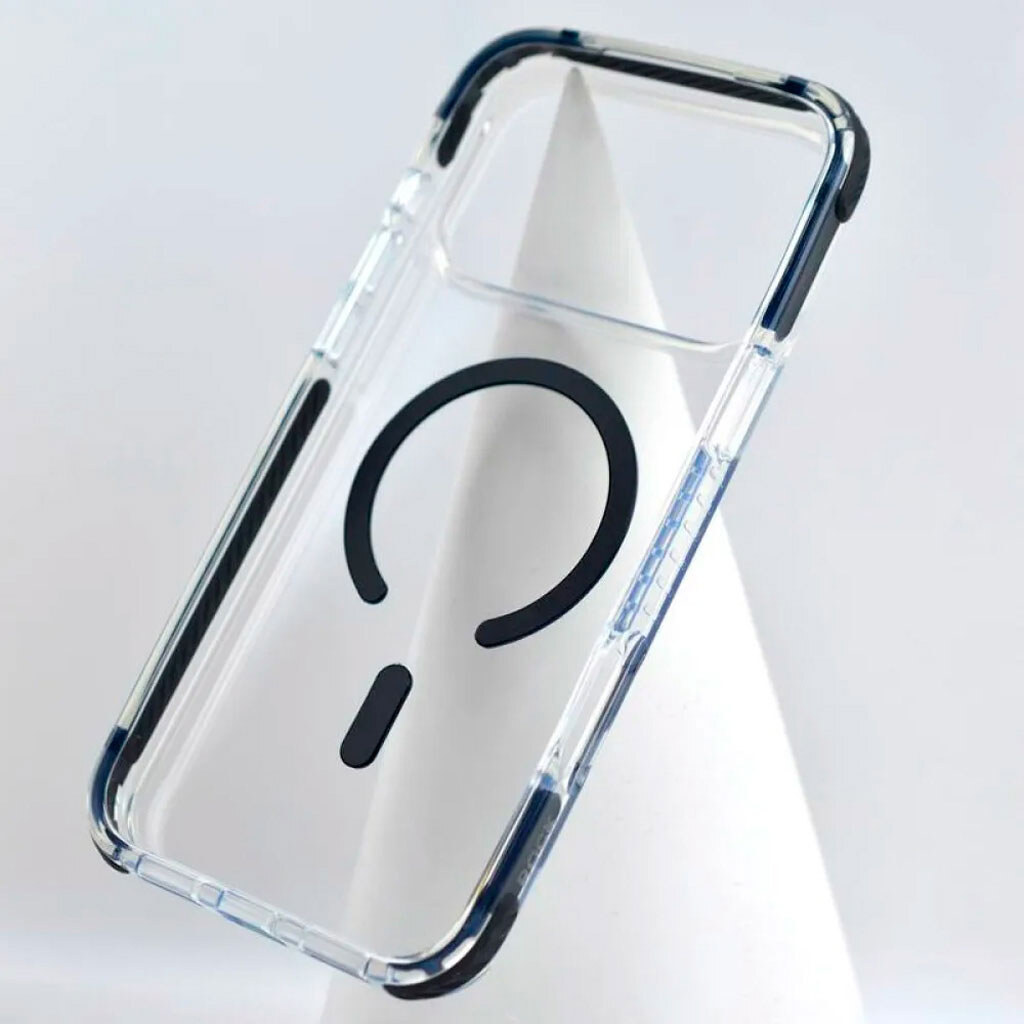 Чехол (накладка) Apple iPhone 17 Pro Max, Rock Anti-Drop, MagSafe, Transparent Black, Прозрачный - № 2 Чехол (накладка) Apple iPhone 17 Pro Max, Rock Anti-Drop, MagSafe, Transparent Black, Прозрачный - № 2