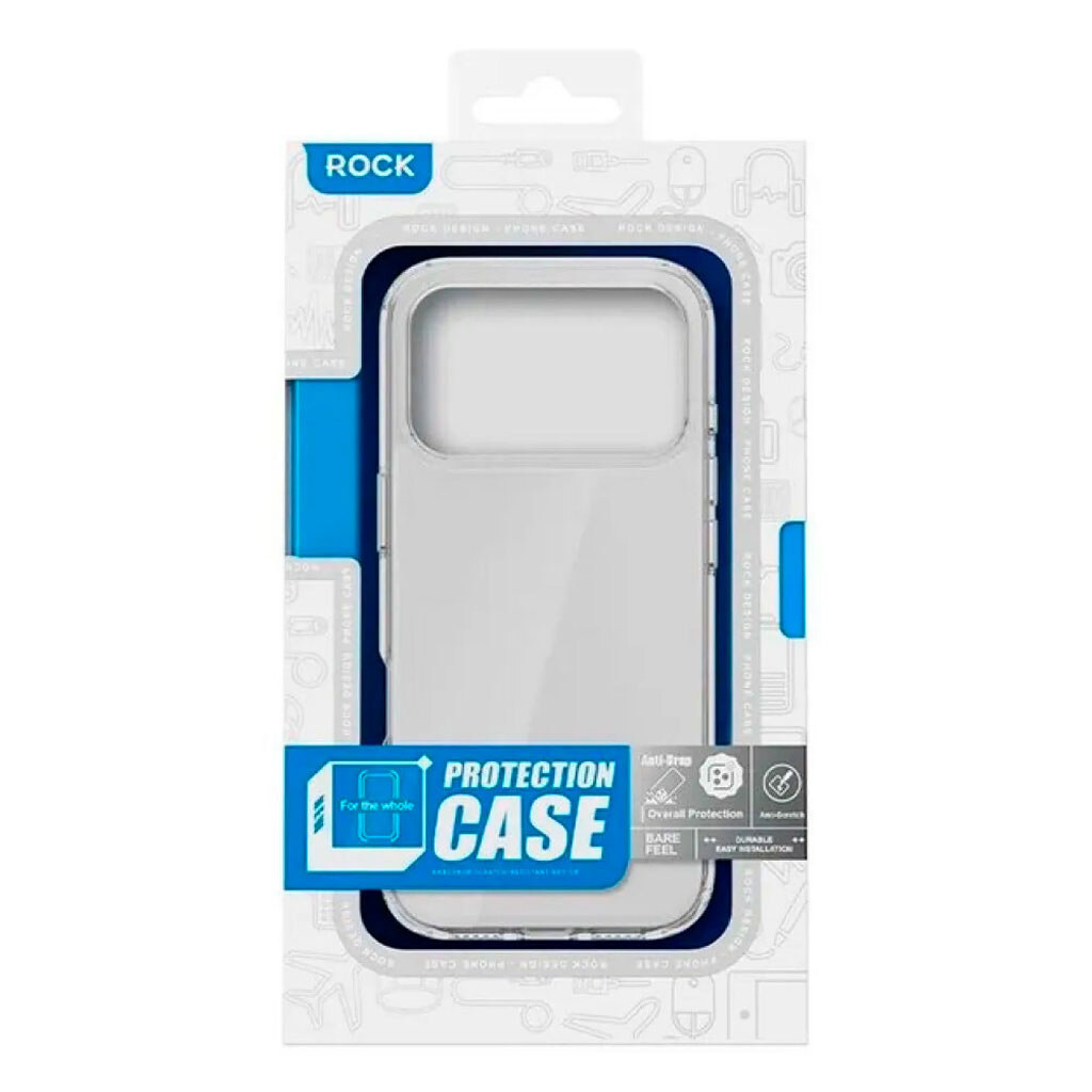 Чехол (накладка) Apple iPhone 17 Pro Max, Rock Anti-Drop, MagSafe, Transparent Black, Прозрачный - № 5 Чехол (накладка) Apple iPhone 17 Pro Max, Rock Anti-Drop, MagSafe, Transparent Black, Прозрачный - № 5
