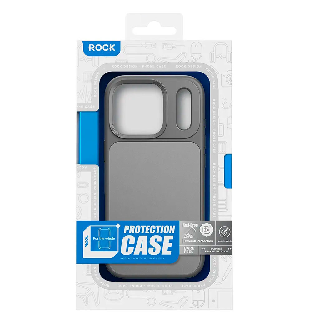 Чохол (накладка) Apple iPhone 17 Air, Rock Guard Touch, Чорний - № 2 Чохол (накладка) Apple iPhone 17 Air, Rock Guard Touch, Чорний - № 2