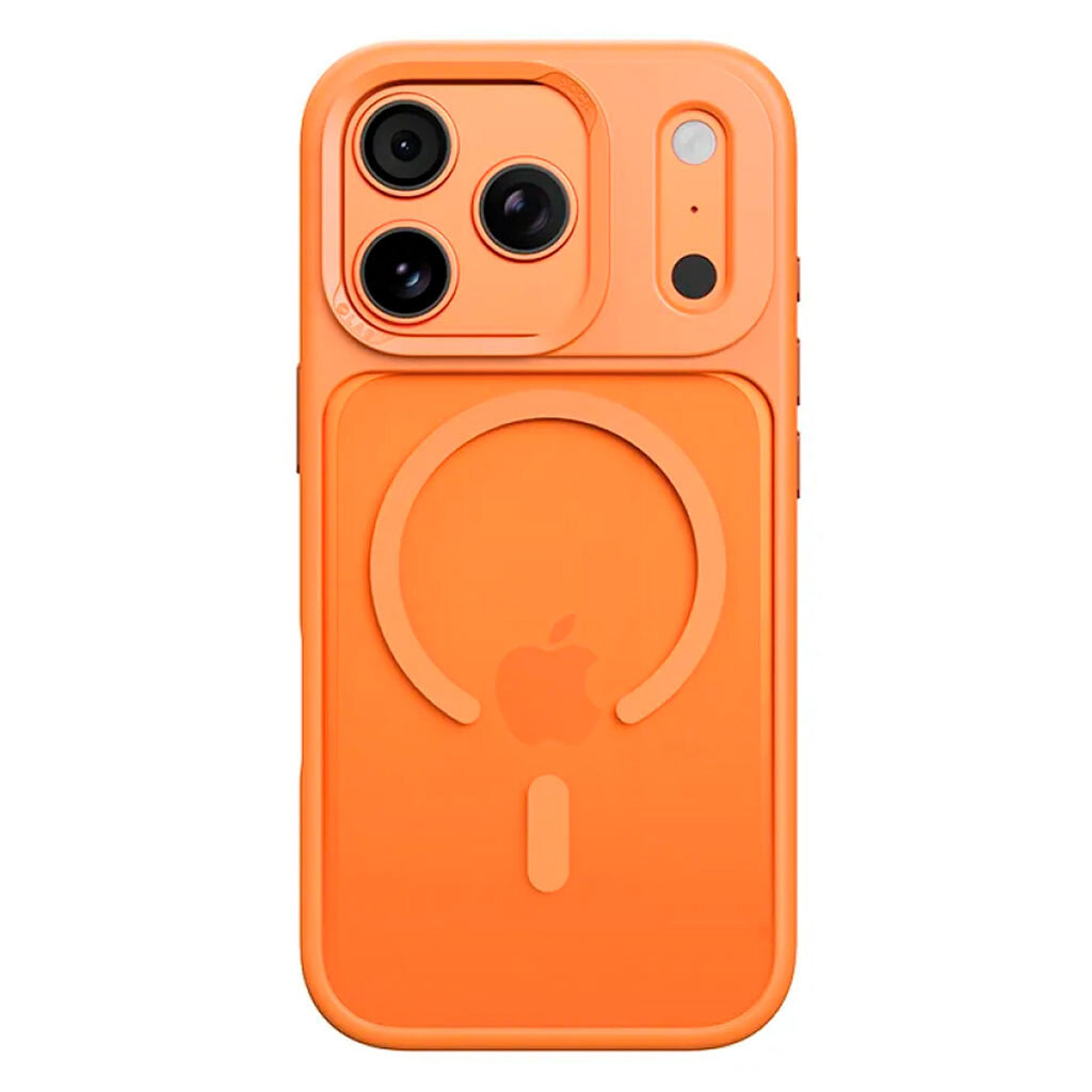 Чохол (накладка) Apple iPhone 17 Pro Max, Rock Guard Transparent, MagSafe, Помаранчевий - № 1 Чохол (накладка) Apple iPhone 17 Pro Max, Rock Guard Transparent, MagSafe, Помаранчевий - № 1