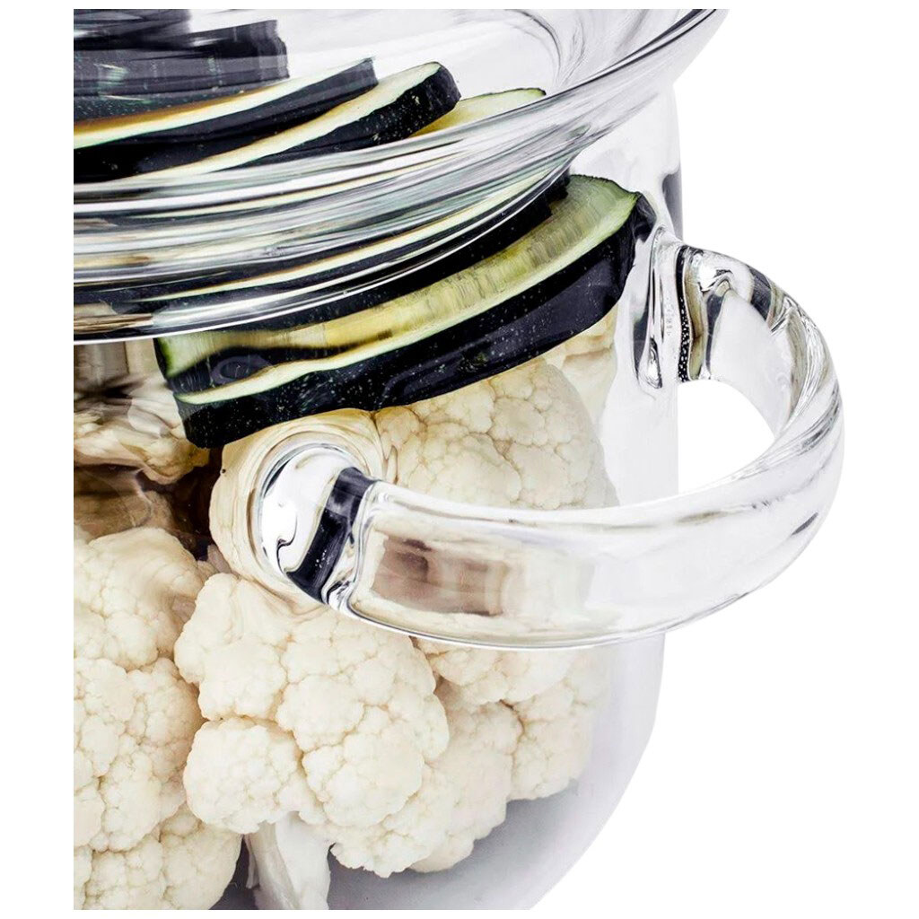 Каструля скляна з кришкою SIMAX "Nyko", 2 л, Прозорий - № 4 Каструля скляна з кришкою SIMAX "Nyko", 2 л, Прозорий - № 4