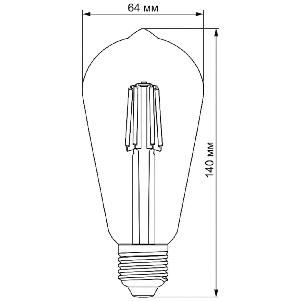 Лампа LED TITANUM Filament ST64 6Вт E27 2200K 220В - № 3 Лампа LED TITANUM Filament ST64 6Вт E27 2200K 220В - № 3