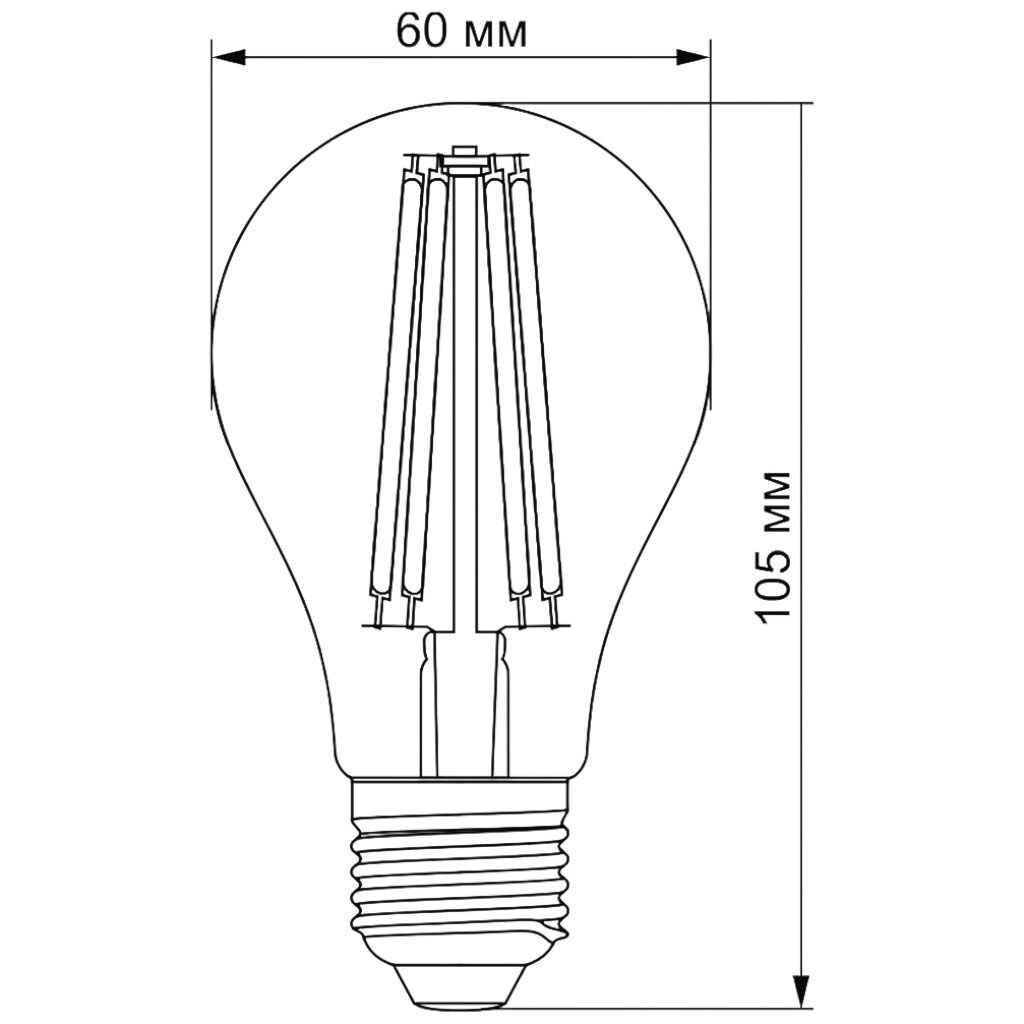 Лампа Titanum Filament A60 7W E27 2200K 220V - № 3 Лампа Titanum Filament A60 7W E27 2200K 220V - № 3