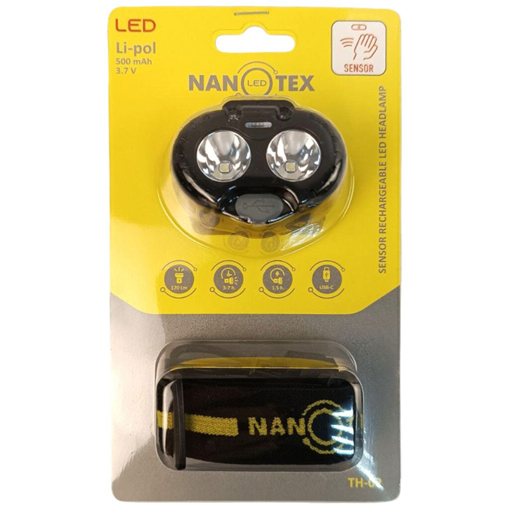 Фонарик LED на голову аккумуляторный NANOTEX NAN-TH-02, 3 режима - № 1 Фонарик LED на голову аккумуляторный NANOTEX NAN-TH-02, 3 режима - № 1