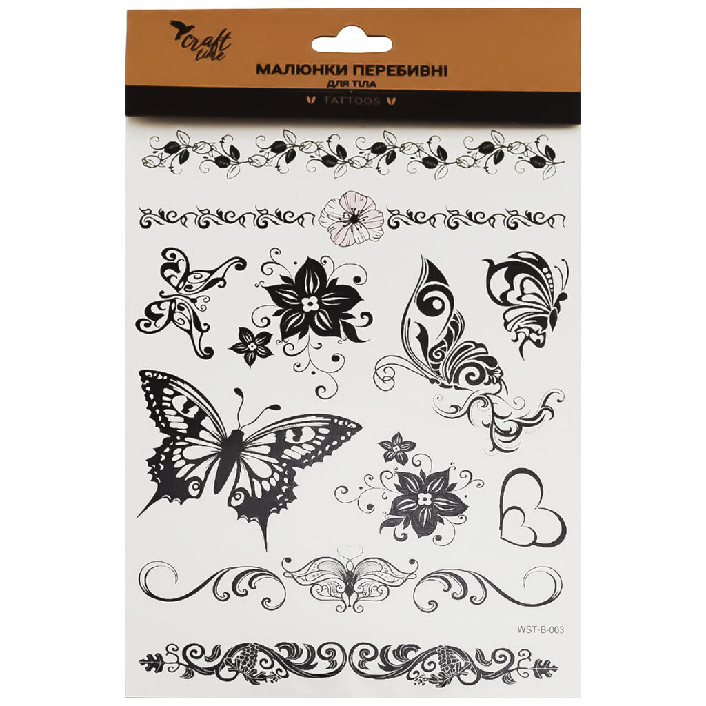 Рисунки перебивные для тела, микс, Craft Time - № 1 Рисунки перебивные для тела, микс, Craft Time - № 1