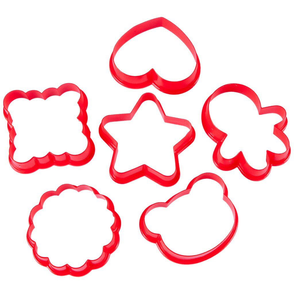Набор форм для печенья пластиковых, 6 шт/уп - № 1 Набор форм для печенья пластиковых, 6 шт/уп - № 1