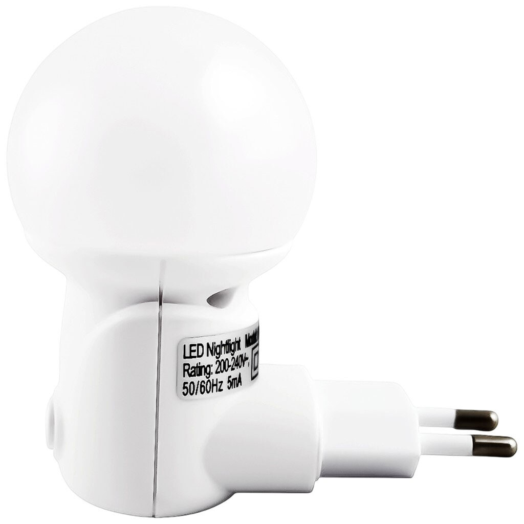 Нічник LED мережевий з кнопками LUNO "Куля", 2 режима - № 1 Нічник LED мережевий з кнопками LUNO "Куля", 2 режима - № 1