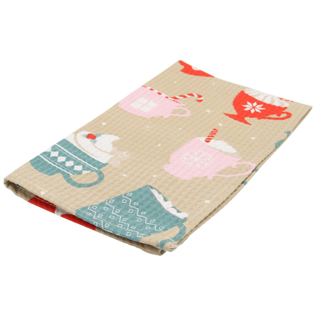 Полотенце кухонное вафельное Biltex "Новогодний микс", 50х30 см - № 2 Полотенце кухонное вафельное Biltex "Новогодний микс", 50х30 см - № 2