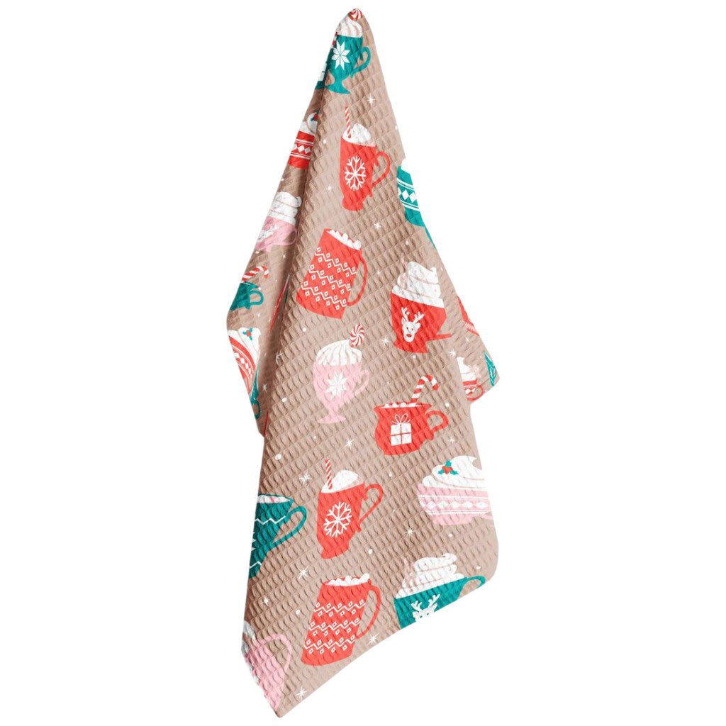 Полотенце кухонное вафельное Biltex "Новогодний микс", 50х30 см - № 4 Полотенце кухонное вафельное Biltex "Новогодний микс", 50х30 см - № 4