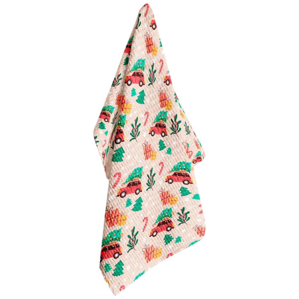 Полотенце кухонное вафельное Biltex "Новогодний микс", 50х30 см - № 5 Полотенце кухонное вафельное Biltex "Новогодний микс", 50х30 см - № 5