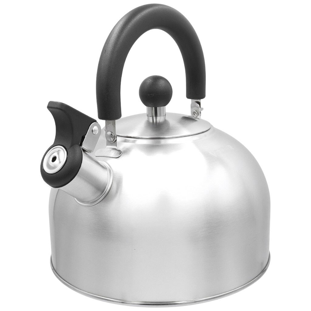 Чайник із нержавіючої сталі зі свистком VEZZER, 2,5 л - № 2 Чайник із нержавіючої сталі зі свистком VEZZER, 2,5 л - № 2