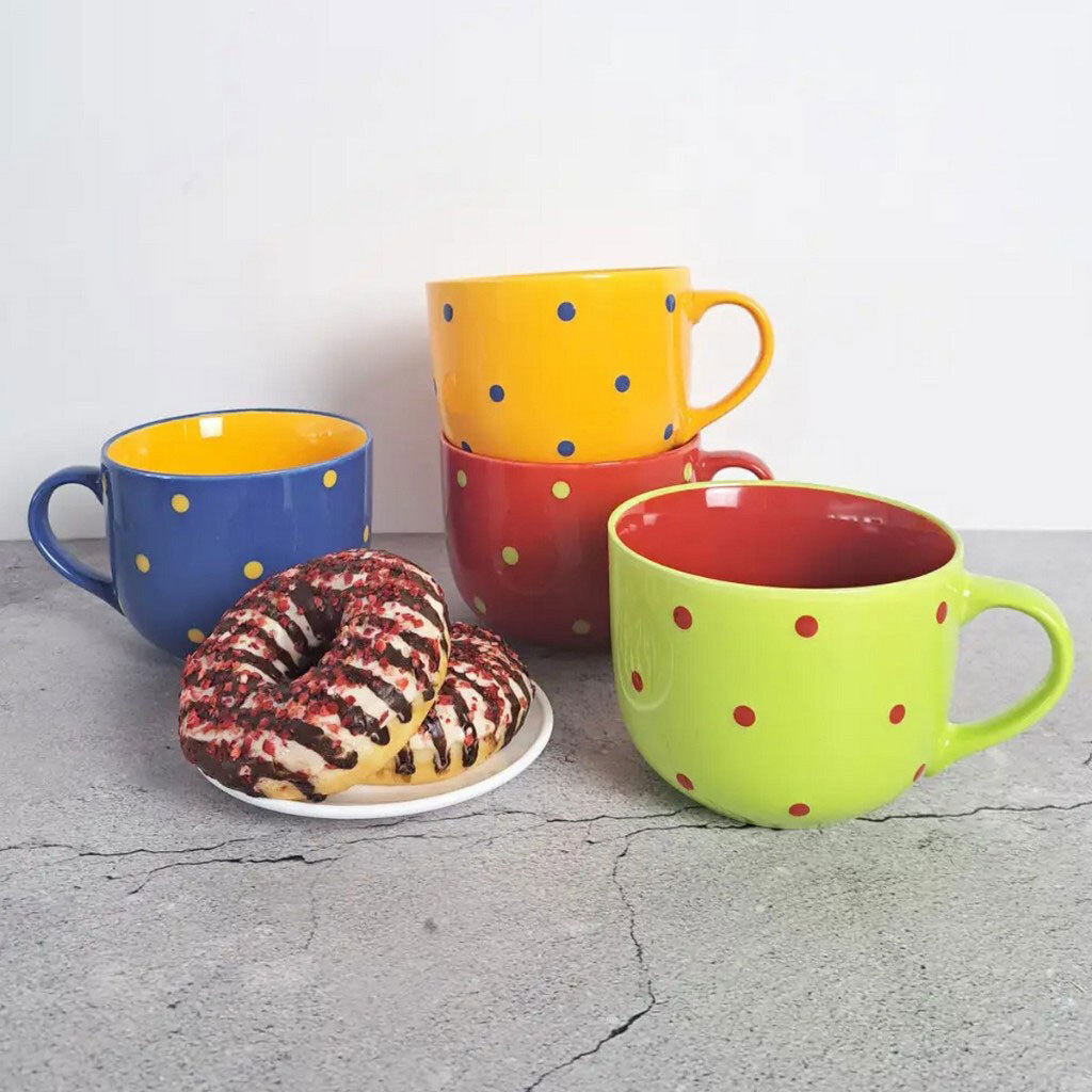 Чашка фарфоровая Vittora "Веселые горохи", 480 мл - № 5 Чашка фарфоровая Vittora "Веселые горохи", 480 мл - № 5