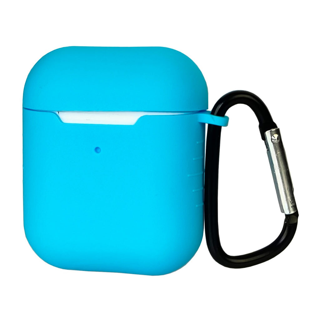 Чохол (накладка) Apple AirPods / AirPods 2, Silicone Classic Case, Light Blue, Блакитний - № 1 Чохол (накладка) Apple AirPods / AirPods 2, Silicone Classic Case, Light Blue, Блакитний - № 1