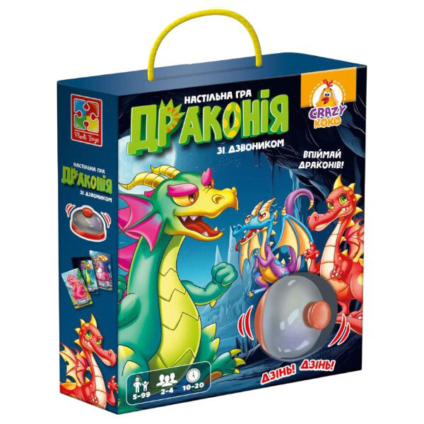 Игра настольная с колокольчиком "Дракония", Vladi Toys - № 1 Игра настольная с колокольчиком "Дракония", Vladi Toys - № 1